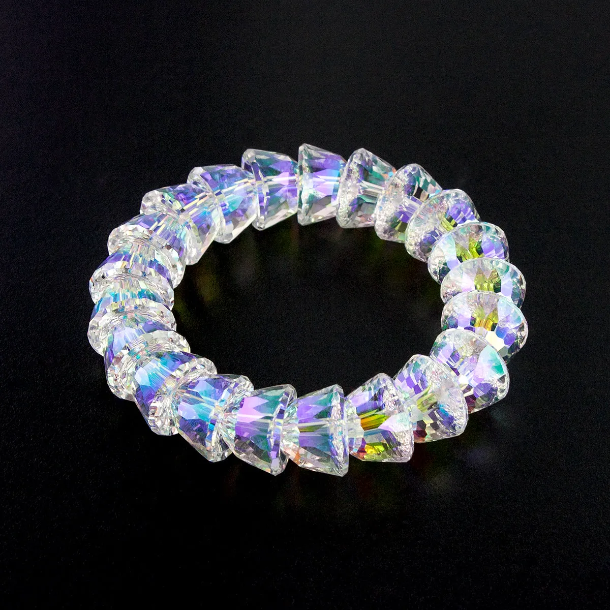 Iridescent Crystal Stretch Bracelet