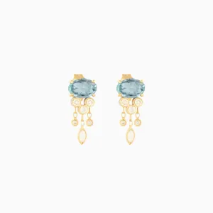 Jellyfish Aquamarine & Diamonds Earring