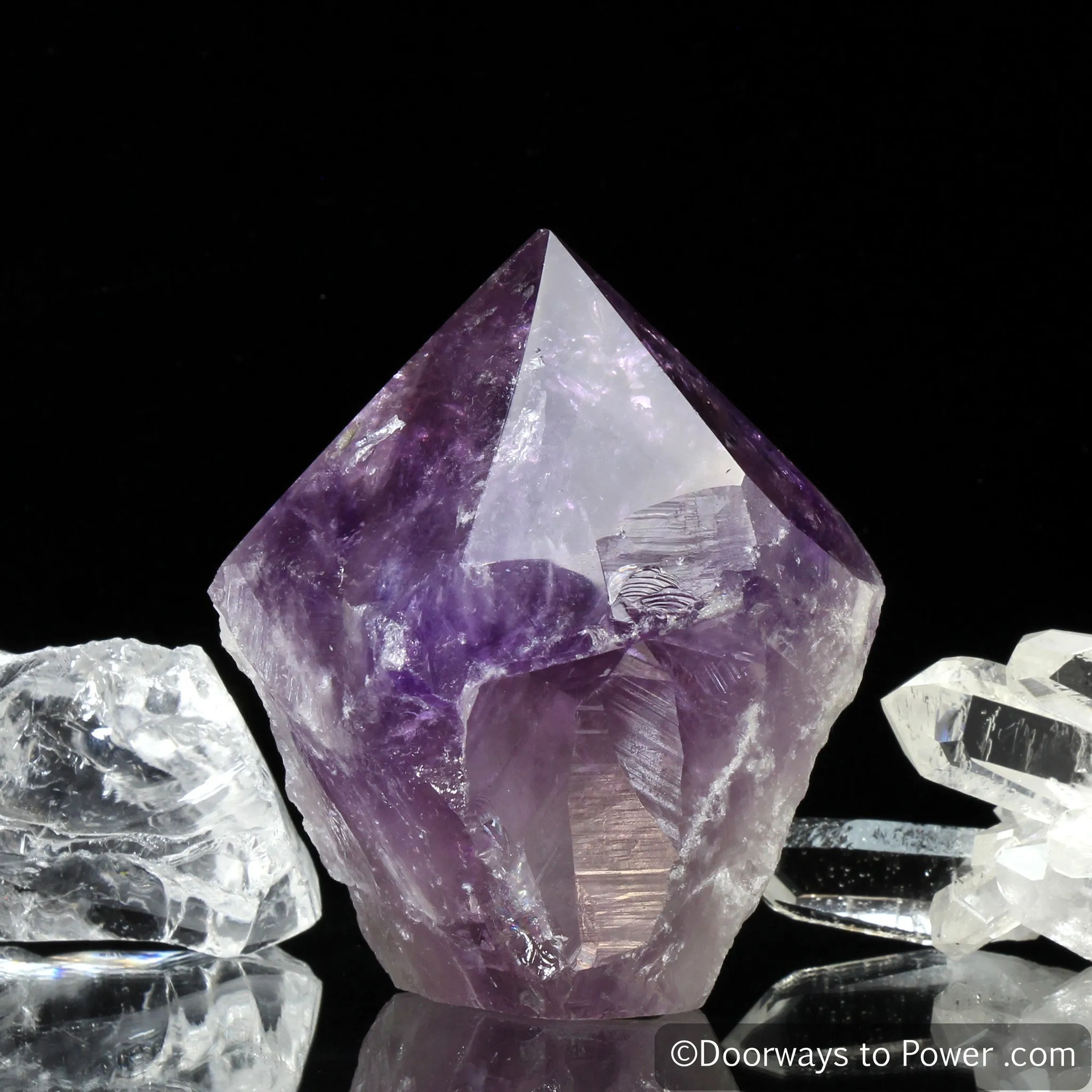 John of God Amethyst Generator Casa Crystal Point 'Violet Flame'