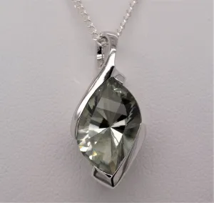 Kaleidoscope Sterling Silver Prasiolite Green Amethyst Pendant