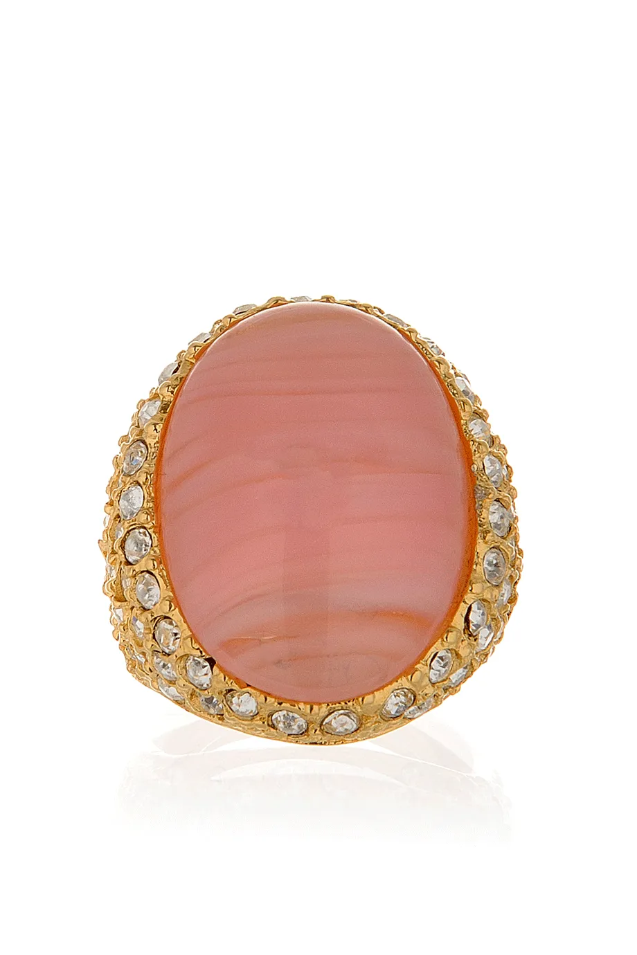 KENNETH JAY LANE ROSE Center Crystal Ring