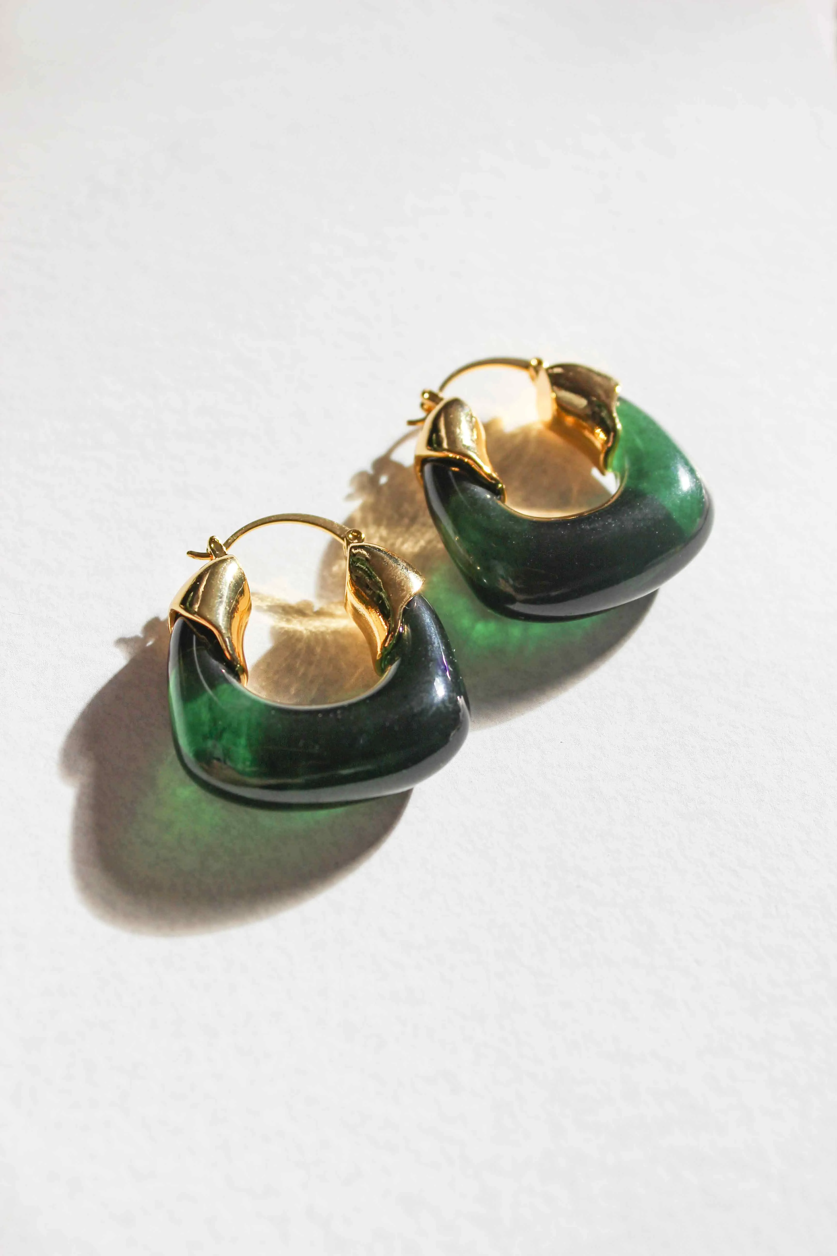 Kira Earrings/Green Ink