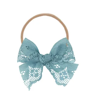 Lace Bow - Ocean Headband