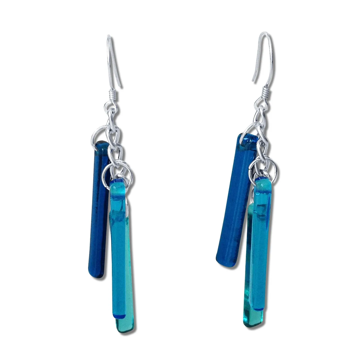 LTRAC Glass Earrings - Aqua