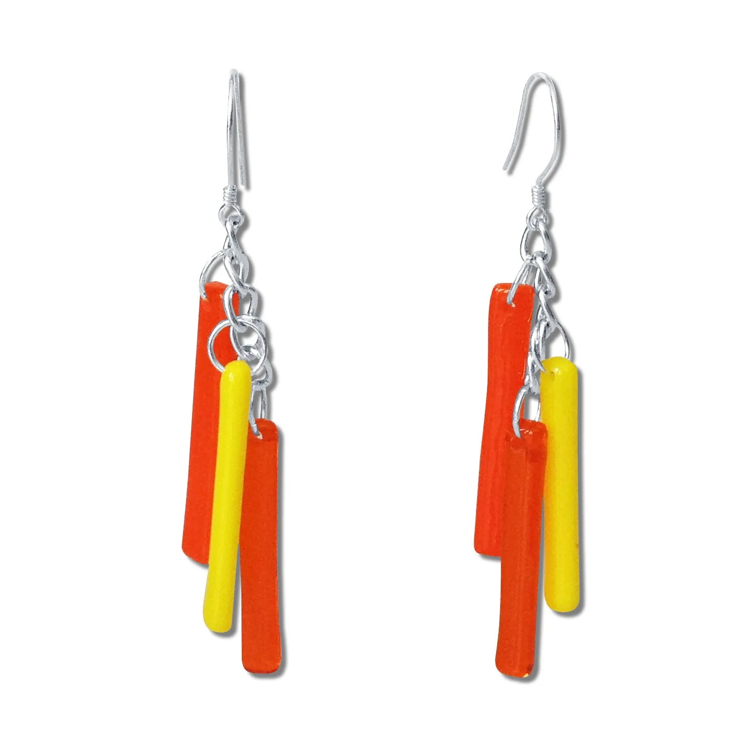 LTRAC Glass Earrings - White