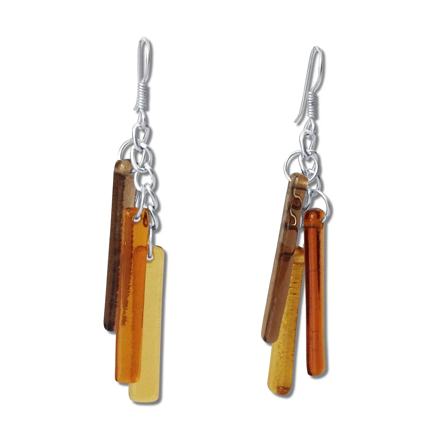 LTRAC Glass Earrings - White