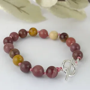 Mookite Jasper Bead Bracelet - VBRC214