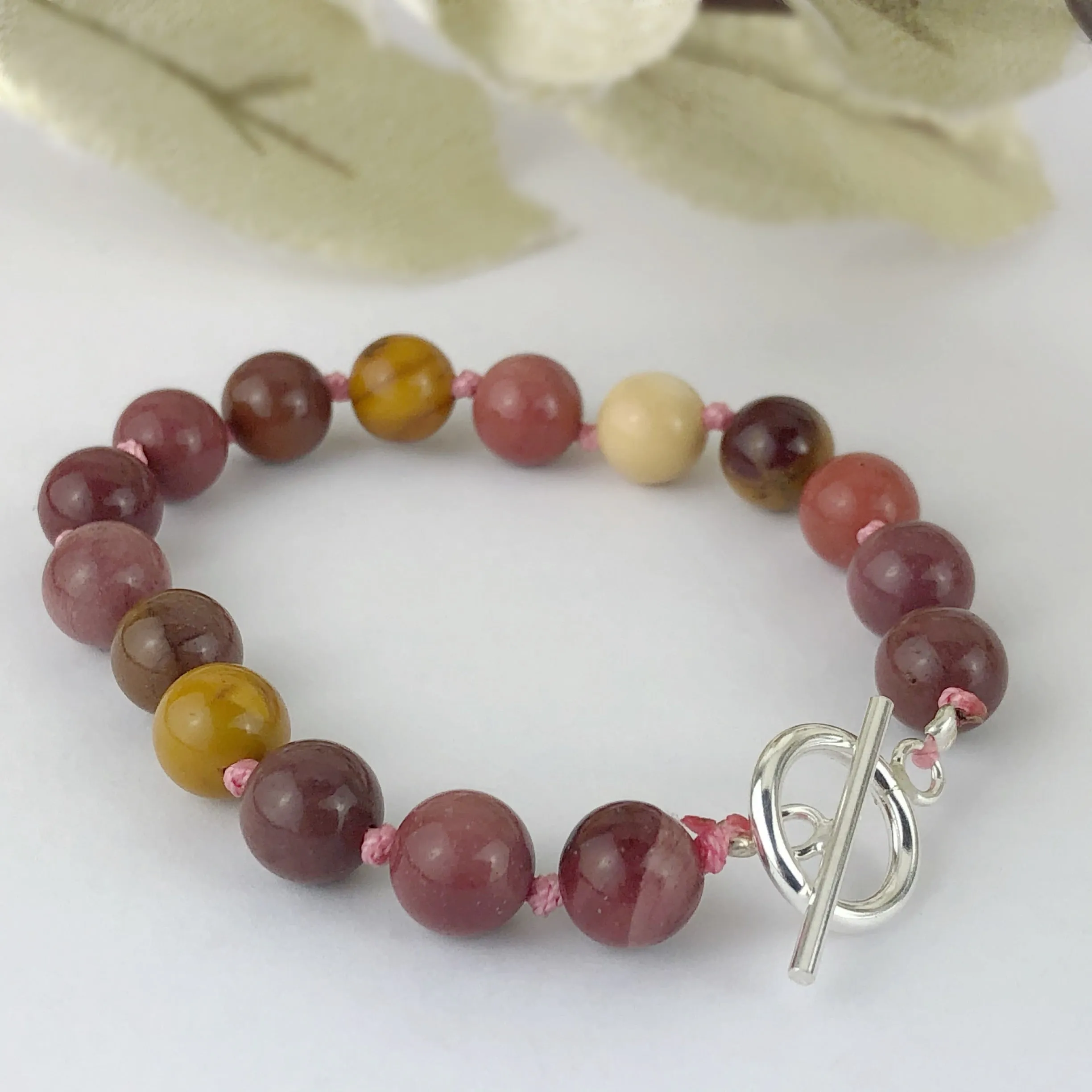 Mookite Jasper Bead Bracelet - VBRC214