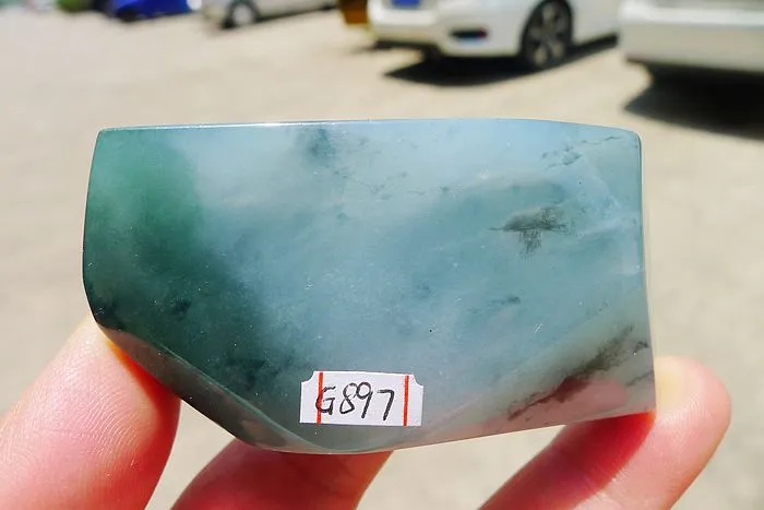 Natural Jade Rough Jadeite Raw (109g,6.5X3.4X1.7cm)