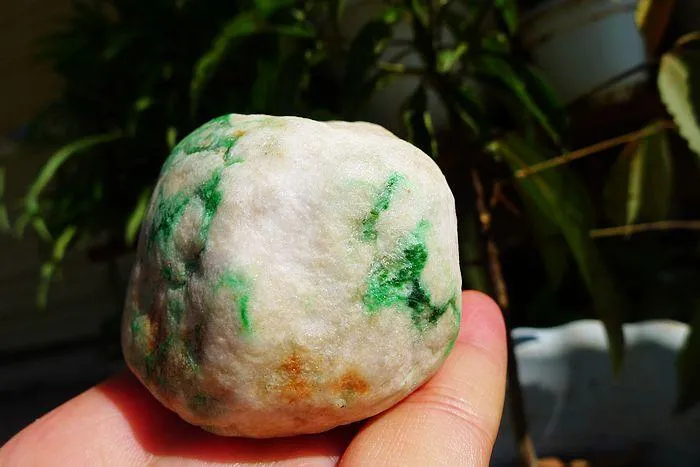 Natural Jade Rough Jadeite Raw (341g,7.6X5.1X4.2cm)