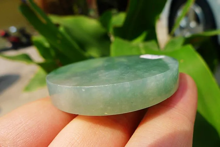 Natural Jade Rough Jadeite Raw (51g,4.9X4.9X0.8cm)