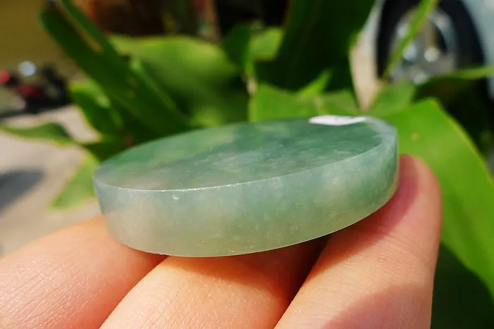 Natural Jade Rough Jadeite Raw (51g,4.9X4.9X0.8cm)