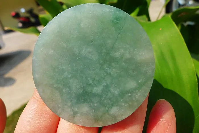 Natural Jade Rough Jadeite Raw (51g,4.9X4.9X0.8cm)