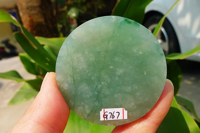 Natural Jade Rough Jadeite Raw (51g,4.9X4.9X0.8cm)