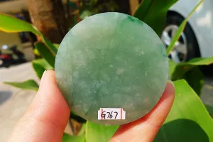 Natural Jade Rough Jadeite Raw (51g,4.9X4.9X0.8cm)