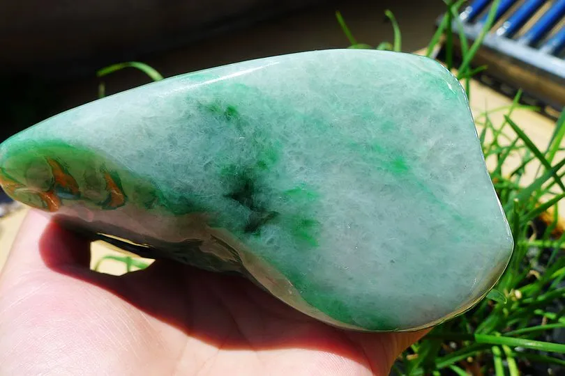 Natural Jade Rough Jadeite Raw (848g,11.3X6.9X5.9cm)