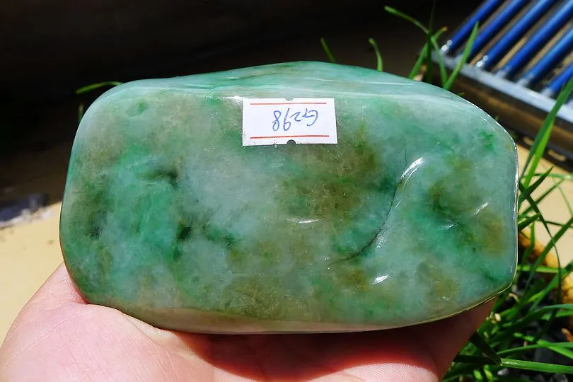 Natural Jade Rough Jadeite Raw (848g,11.3X6.9X5.9cm)