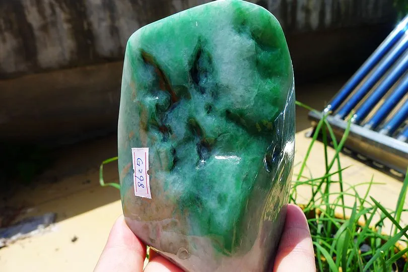 Natural Jade Rough Jadeite Raw (848g,11.3X6.9X5.9cm)