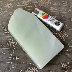 Natural Kunlun Jade Rough Nephrite Raw (507g, 13X9.6X2.4cm)