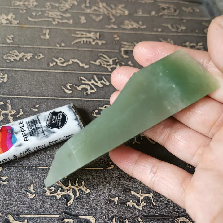 Natural Kunlun Jade Rough Nephrite Raw (95g, 10X3.5X1.5cm)