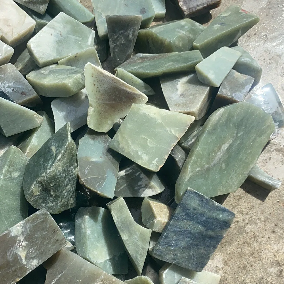 Natural Kunlun Jade Rough Nephrite Remains Around 15kg