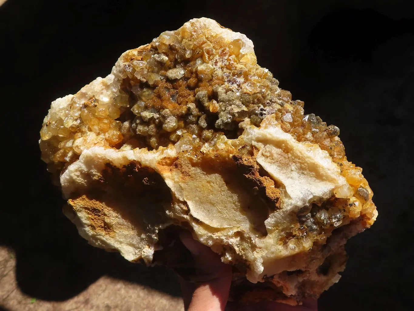 Natural Large Limonite Quartz Cluster x 1 From Solwezi, Zambia