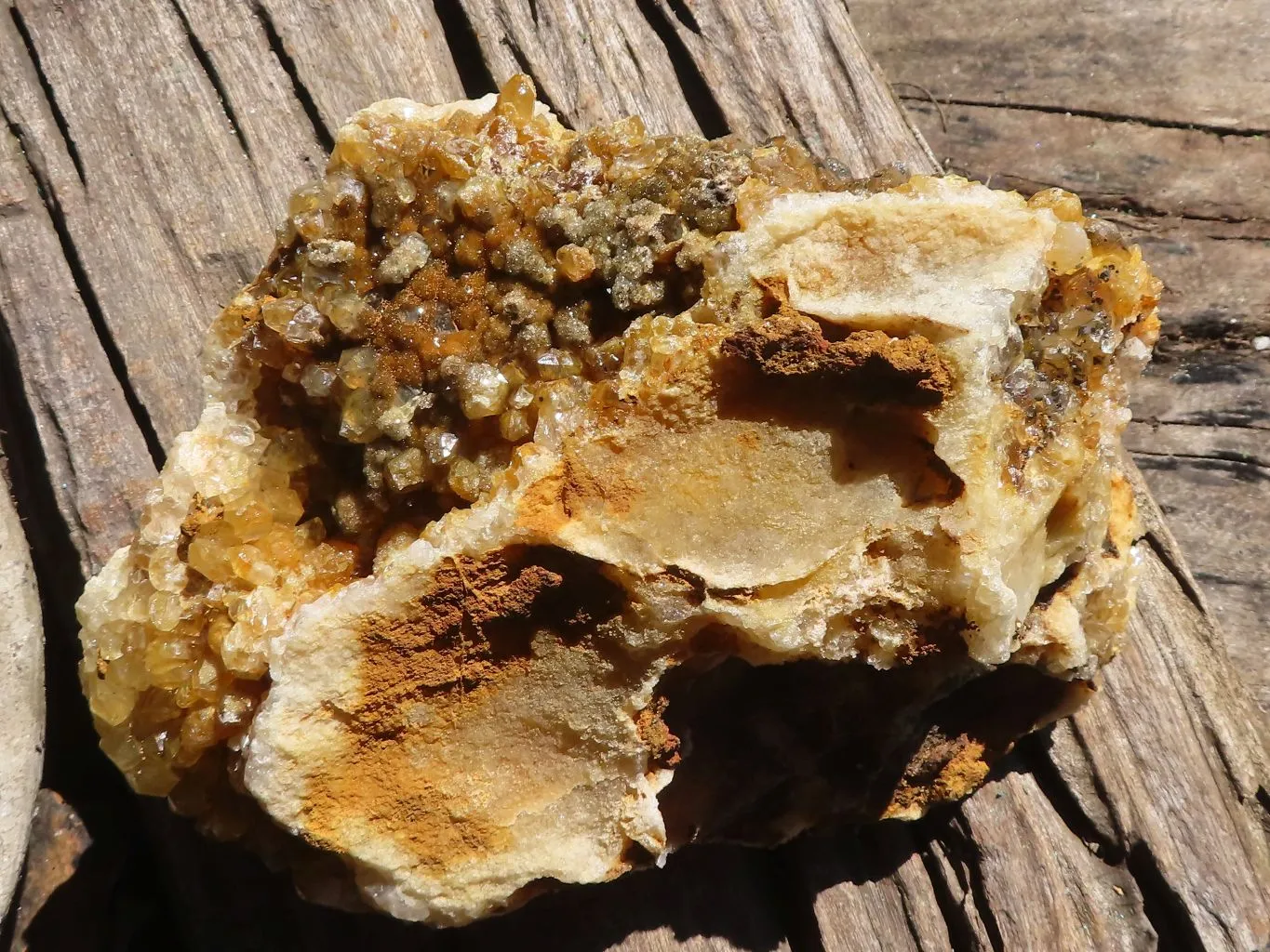 Natural Large Limonite Quartz Cluster x 1 From Solwezi, Zambia