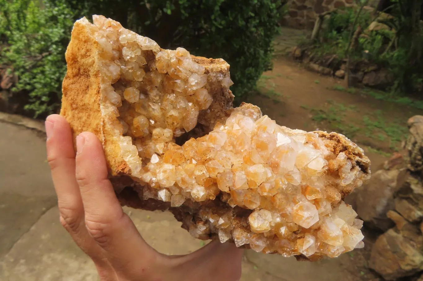 Natural Limonite Quartz Specimens x 3 From Zambia