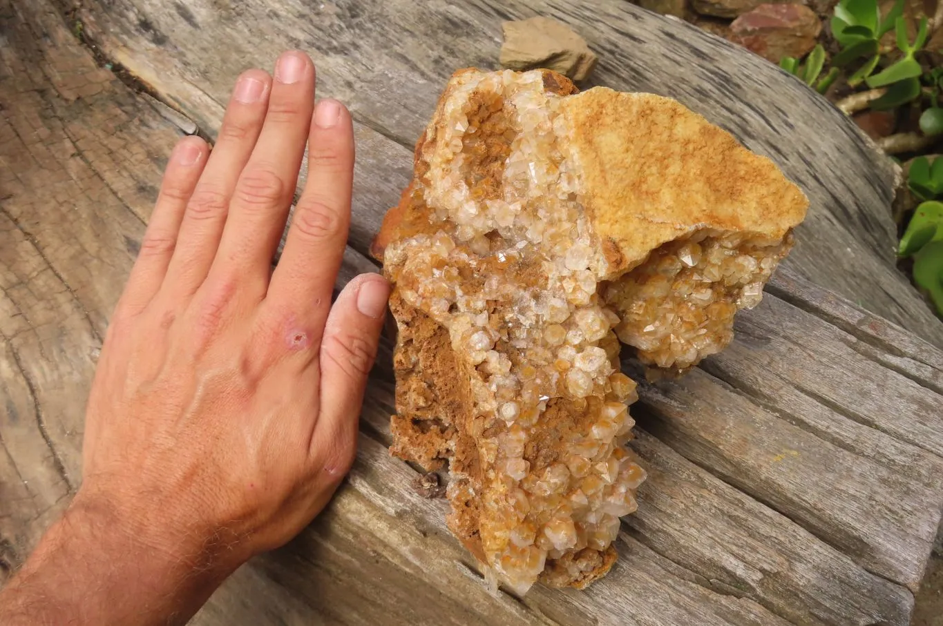 Natural Limonite Quartz Specimens x 3 From Zambia