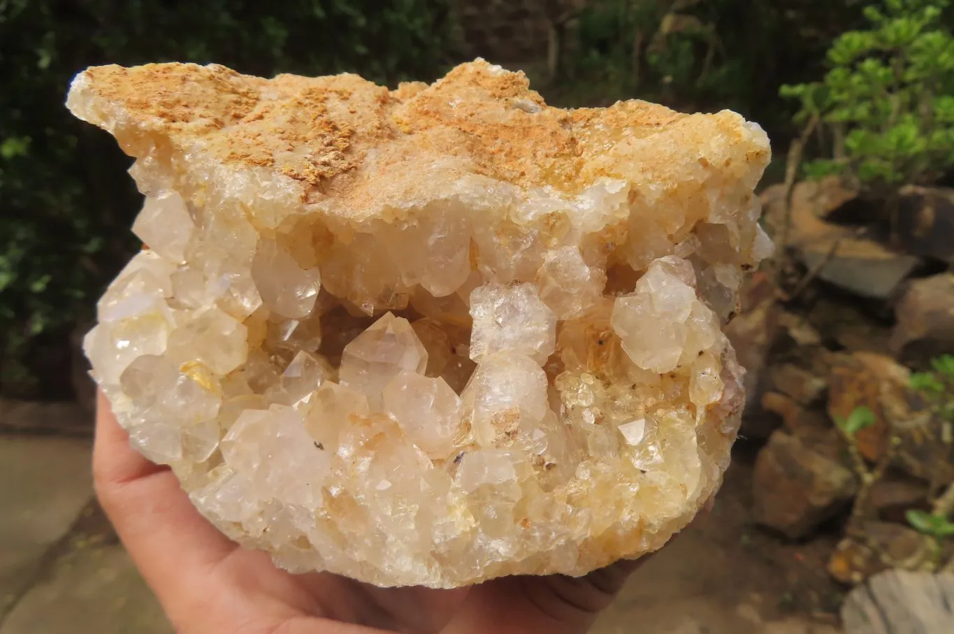 Natural Limonite Quartz Specimens x 3 From Zambia