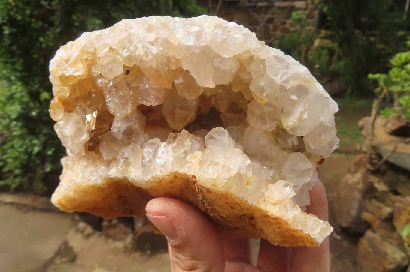 Natural Limonite Quartz Specimens x 3 From Zambia