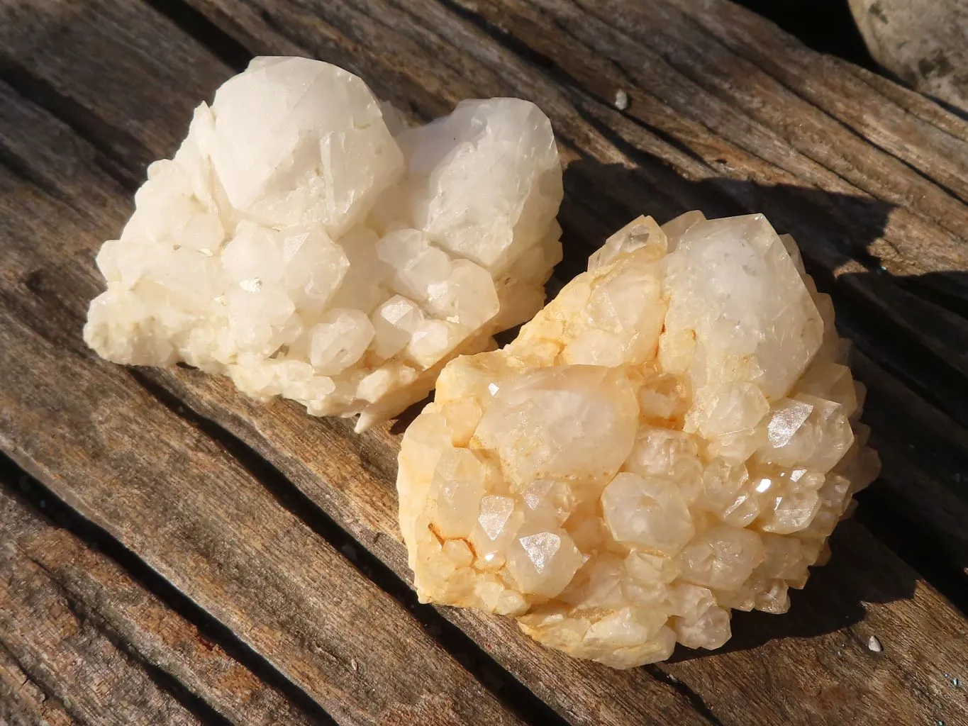 Natural "Cathedral" Terminated Candle Quartz Crystal Specimens x 6 From Madagascar