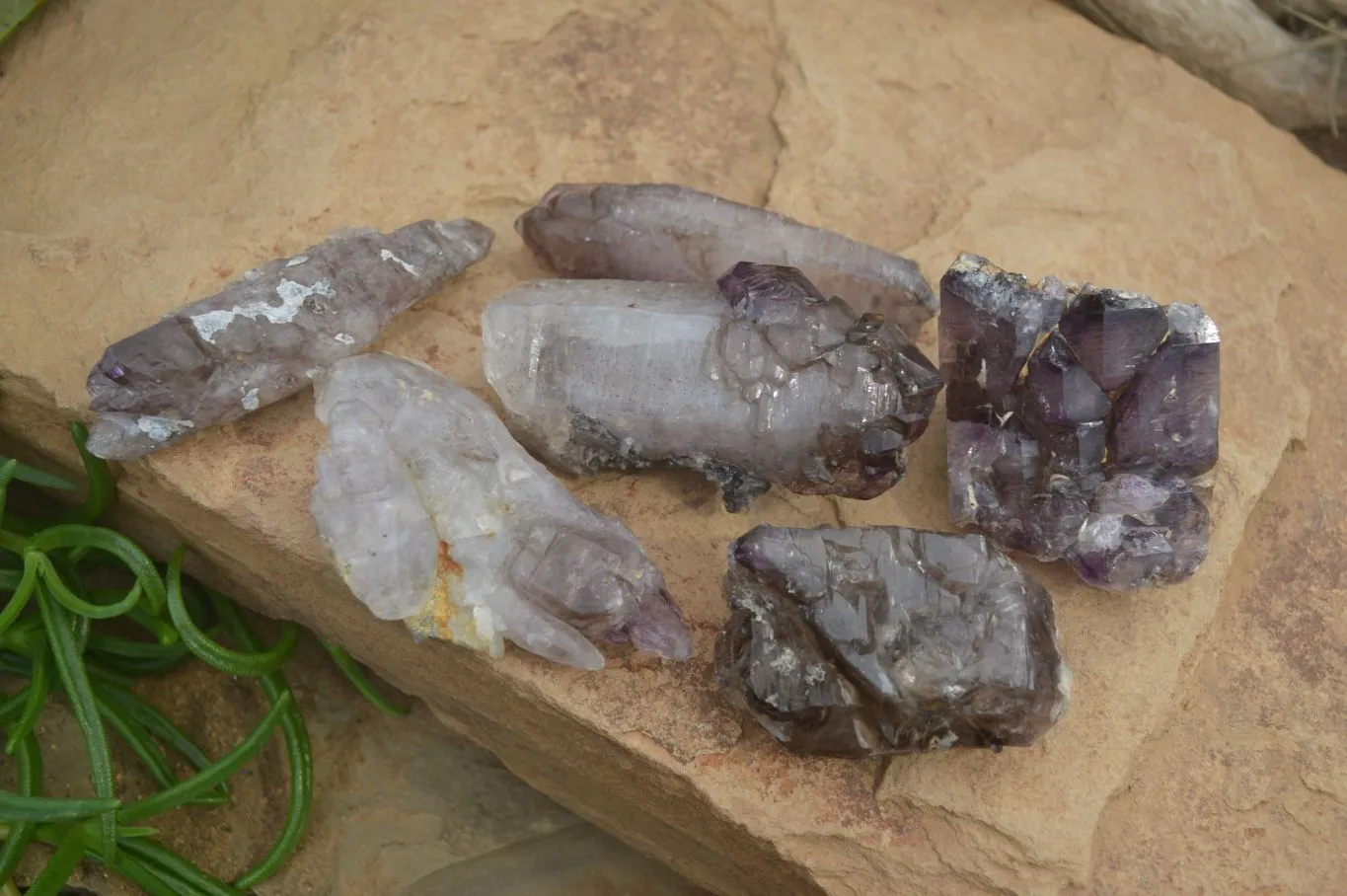 Natural Smokey Amethyst Crystals x 6 From Chiredzi, Zimbabwe