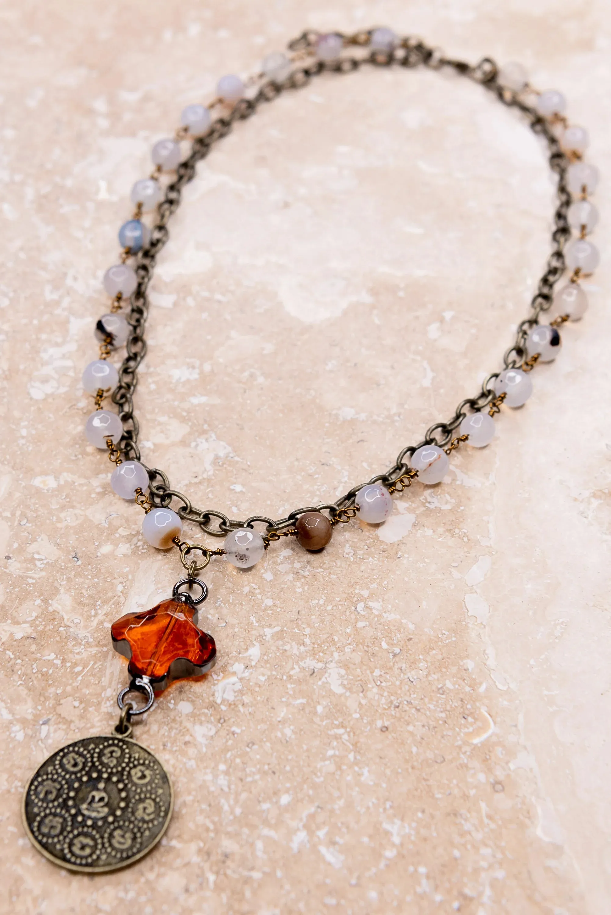 Om Amber Necklace