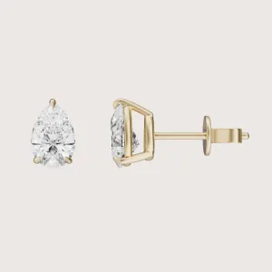 On Point Stud Earrings - Pear