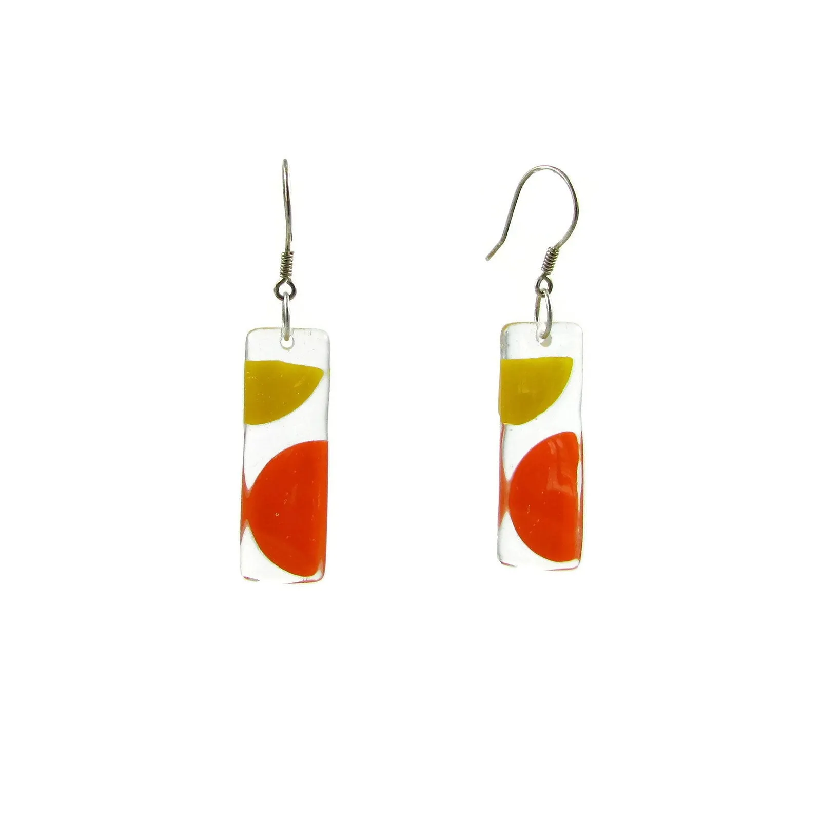 Onda Glass Earrings - Red