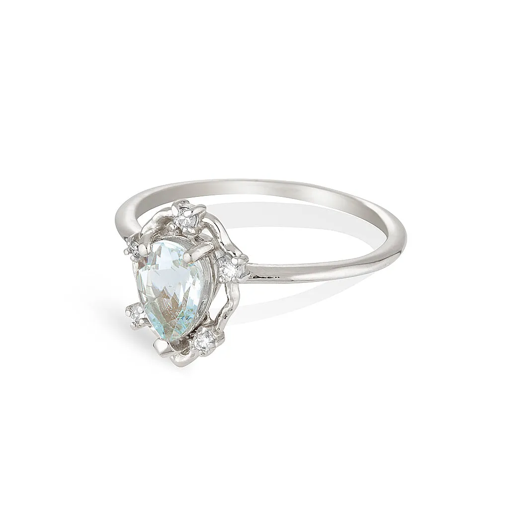 Peone | aquamarine & diamonds