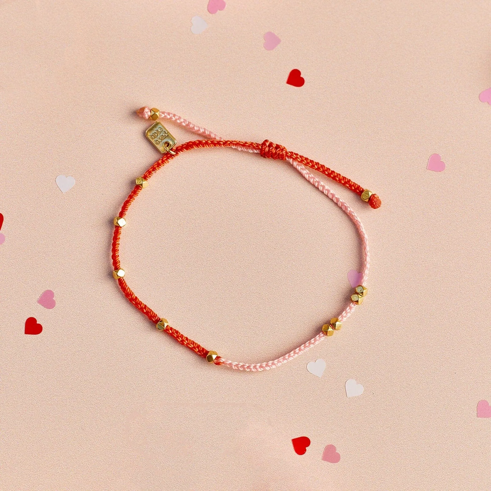 Pink & Red Two Toned Dainty Bracelet