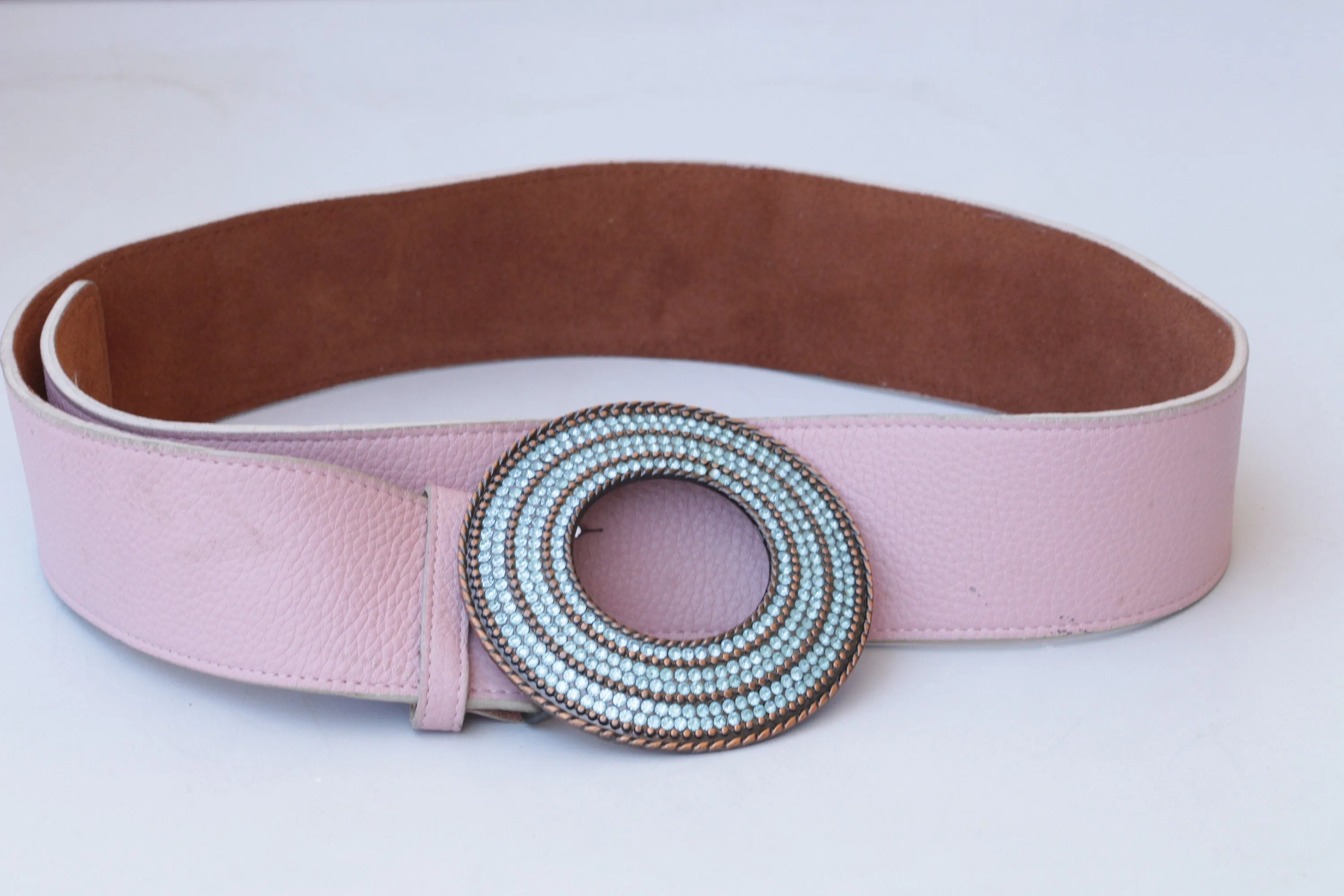 PINK LEATHER BELT