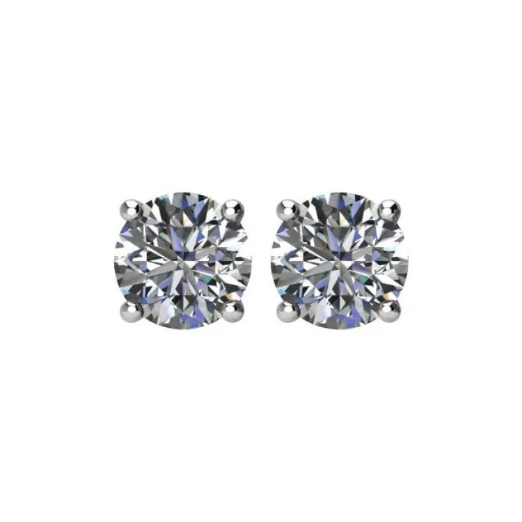 Platinum 1 1/2 CTW Natural Diamond Stud Earrings