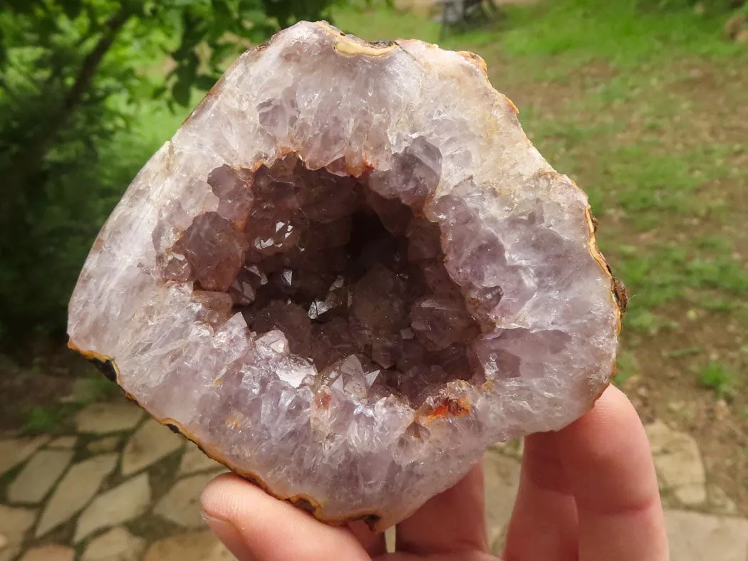 Polished Amethyst Agate Geodes x 5 From Zululand, South Africa