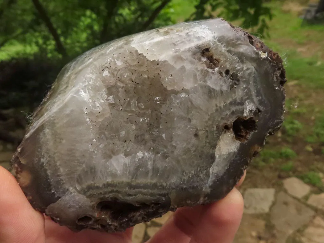 Polished Amethyst Agate Geodes x 5 From Zululand, South Africa