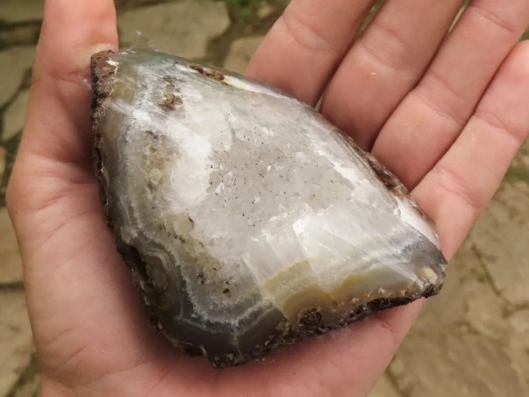 Polished Amethyst Agate Geodes x 5 From Zululand, South Africa