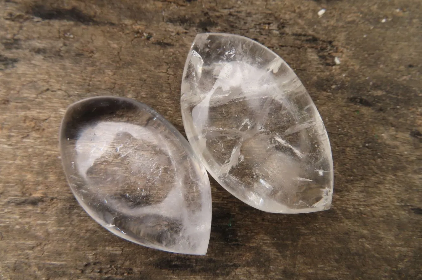 Polished Clear Quartz Angel Tears  x 20 From Madagascar