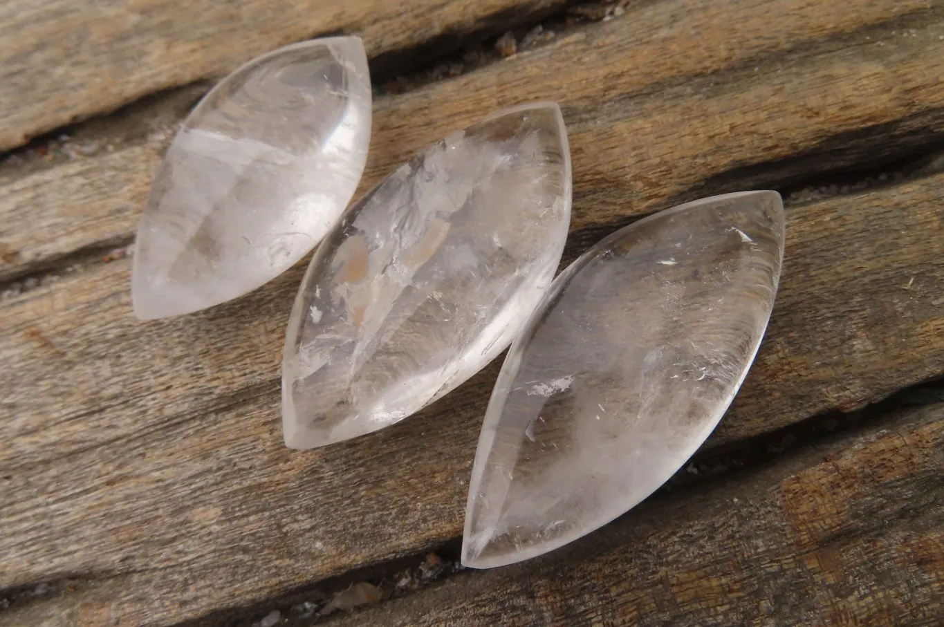 Polished Clear Quartz Angel Tears  x 20 From Madagascar