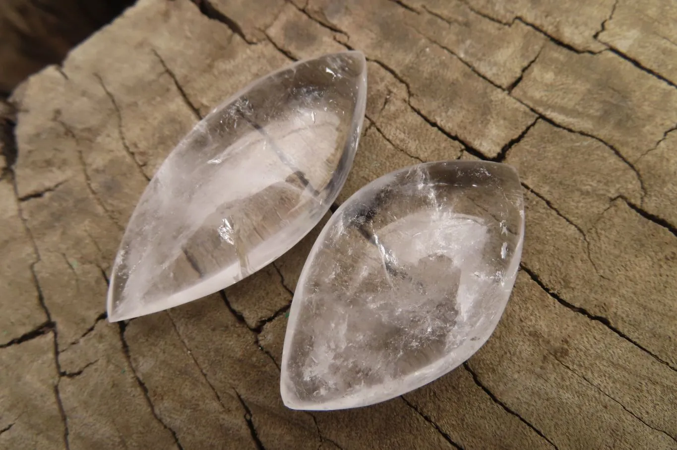 Polished Clear Quartz Angel Tears  x 20 From Madagascar