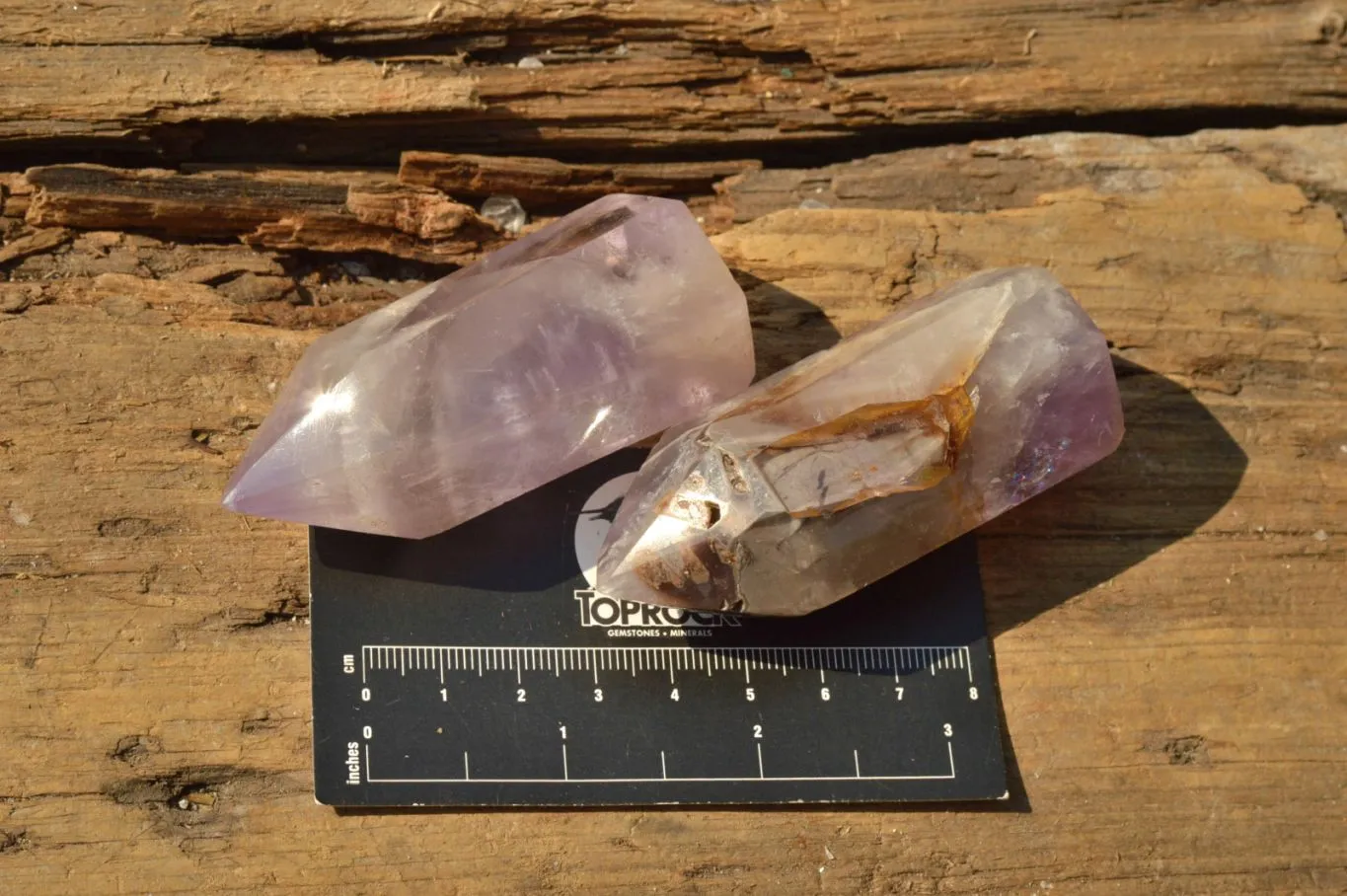 Polished Smokey Dream Amethyst Points x 6 From Madagascar