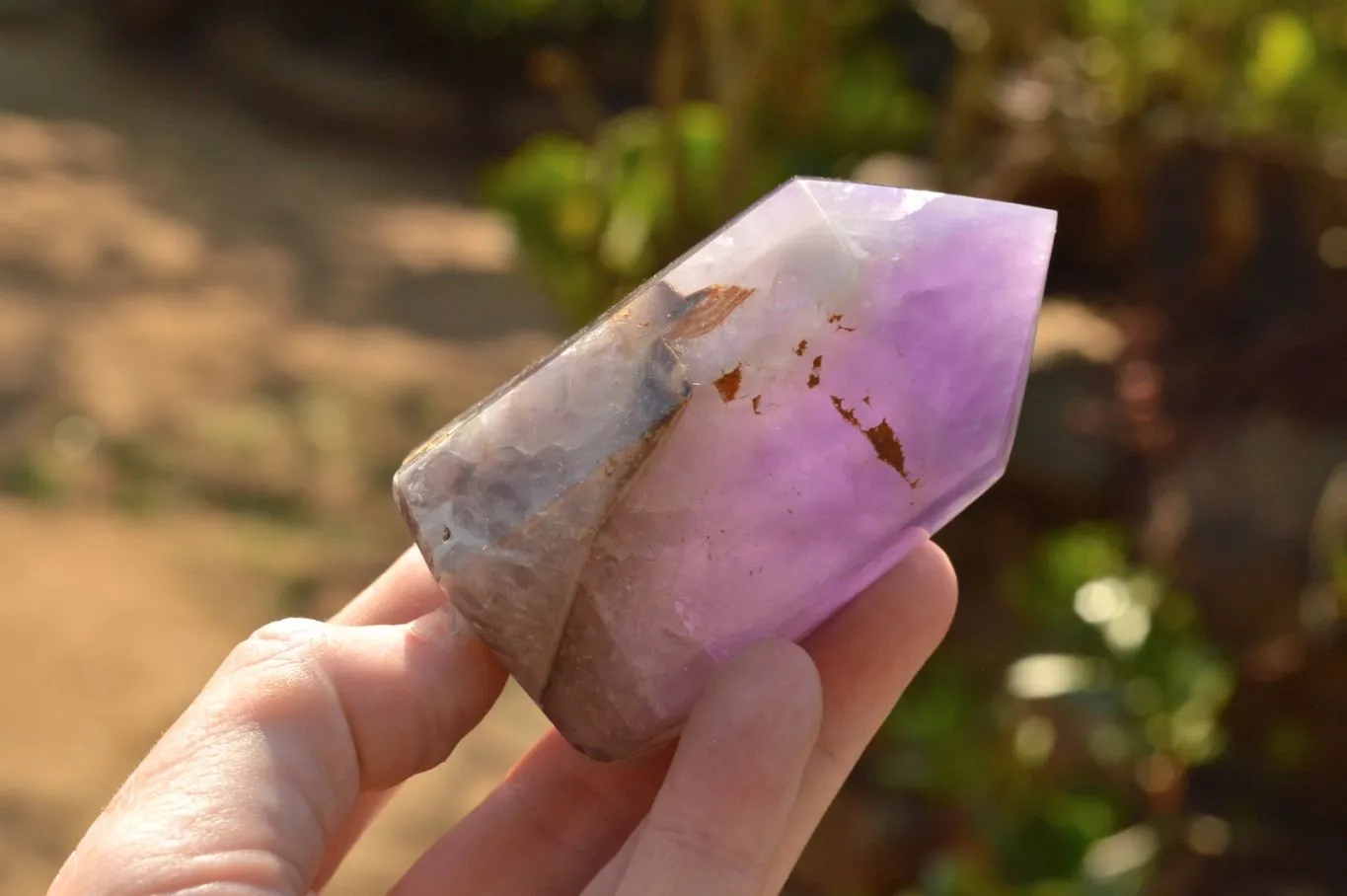 Polished Smokey Dream Amethyst Points x 6 From Madagascar