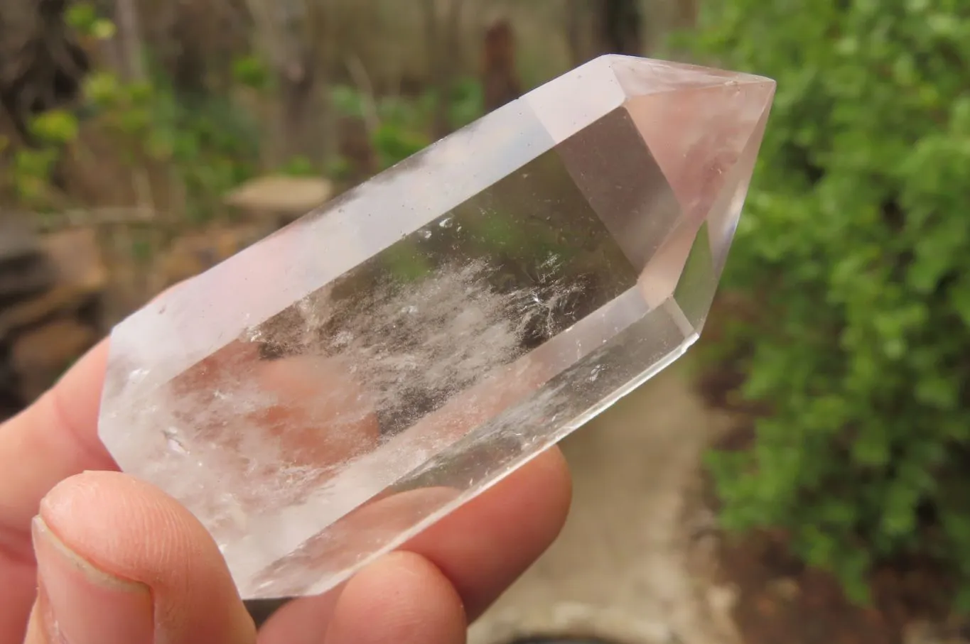 Polished Smokey Phantom Quartz Points x 7 From Madagascar