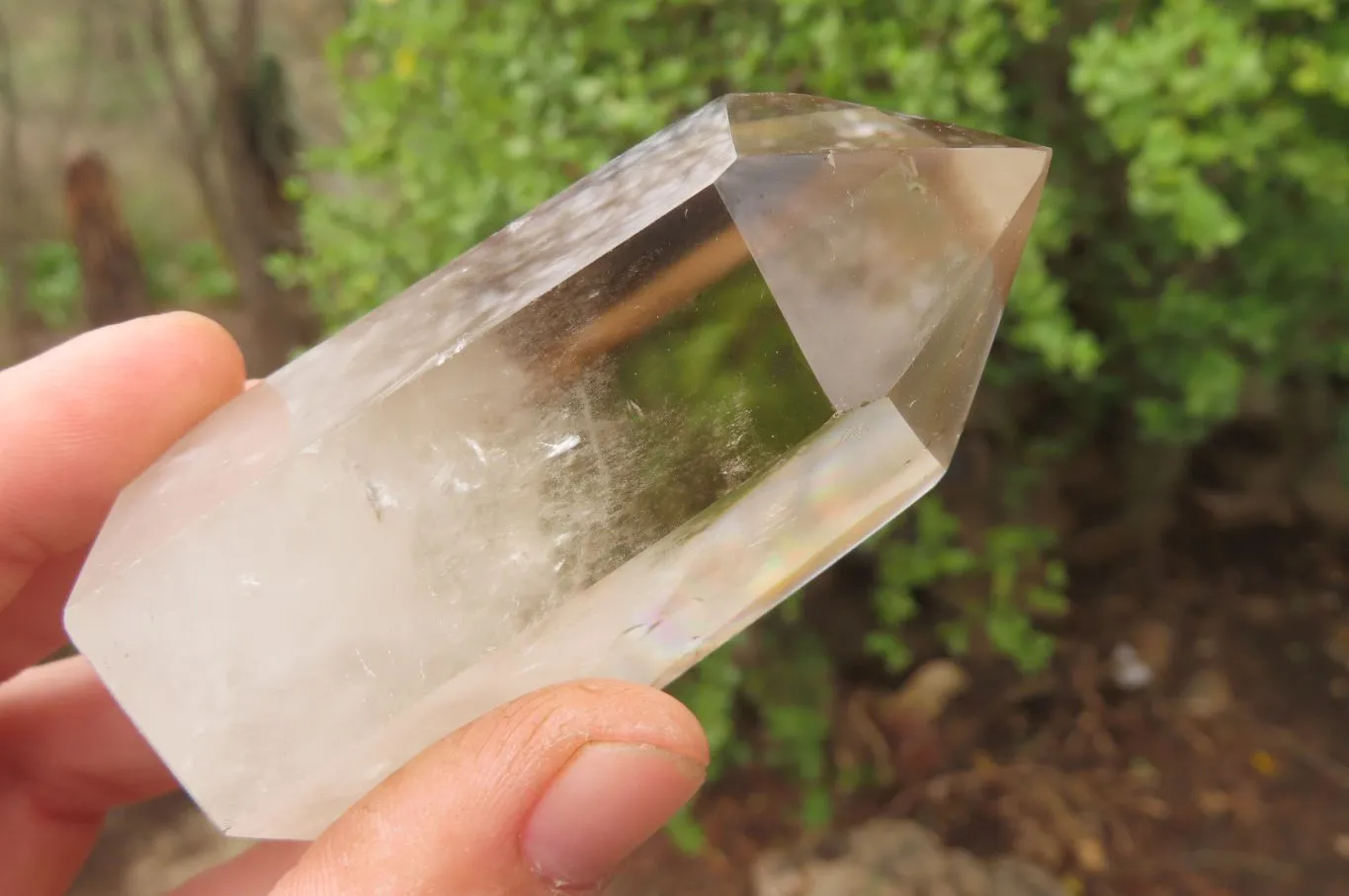 Polished Smokey Phantom Quartz Points x 7 From Madagascar